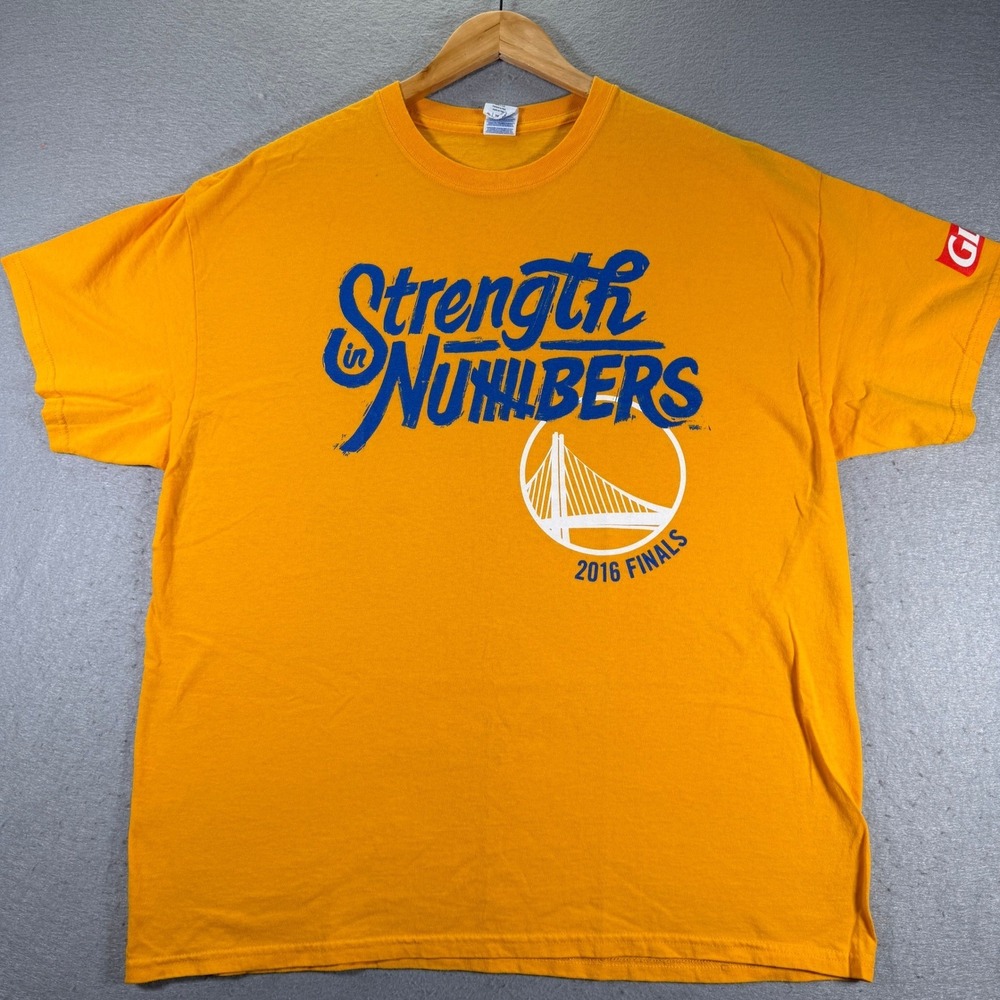 Golden State Warriors Strength in Numbers 2016 Finals Mens T Shirt XL NBA Gildan